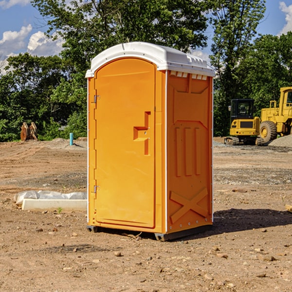 how often are the porta potties cleaned and serviced during a rental period in Gunter